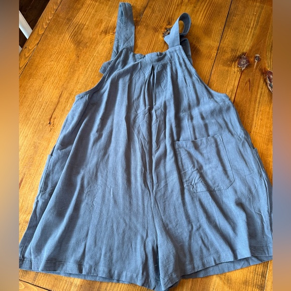 Blue Buttoned Overalls - Picture 4 of 5